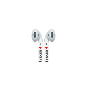 I Love Rudolf on AirPod Colors