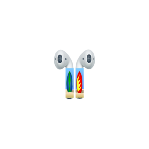 AirPod Colors Surfboard Graphic